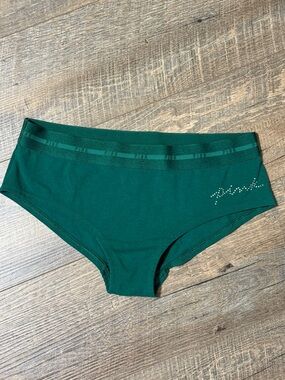 PINK Victoria's Secret Green panties with Pink Diamond detail